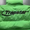男性コートハイパードライブトラプスターパフジャケット - 緑の黒い文字1 1最高品質の刺繍入り冬の服
