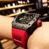 SuperClone Watchs Designer Designer Luxury Mens Mechanics Watch Richa Milles Fashionable Hollow Men с импортированной автоматической механикой