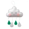 Decorative Figurines Cute Smiling Clouds Nordic Wind Baby Kids Room Nursery Home Cloud Raindrop Wall Hanging Decor Stickers Decal Gifts