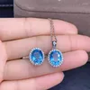 Bracelet Earrings Necklace 925 Sterling Silver For Women Gemstone Bridal SAPPHIRE Ring Pendant Engagement Jewelry With Box Gift