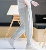 Men's Pants Summer Men Thin Striped Harem Breathable Cotton Linen Pencil Buckle Casual Large Size Bloomers Fashion Trousers