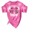 T-shirts pour femmes Tops d'été décontractés pour femmes Sensibilisation au cancer du sein Octobre Nous portons un col ras du cou rose imprimé pour les femmes de grande taille