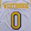 Mitch 2020 New NCAA UCLA Bruins Jerseys 0 Westbrook College 농구 저지 화이트 사이즈 청소년 성인 모두 스티치