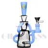 8.3 pulgadas Boquilla Cachimbas Pirámide Diseño Embriagador Bongs de vidrio Cabezal de ducha Perc Oil Dab Rigs 14 mm Tubos de agua conjuntos femeninos con tazón Accesorios para fumar