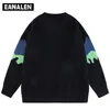 Pulls pour hommes Harajuku rétro mignon dinosaure pull pull surdimensionné hiver anime tricot pull grand-père laid pull femme Y2K esthétique 220926