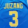 ミッチ2021ファイナルフォー4新しいNCAAカレッジUCLAジャージー3ジョニージュザングブルーサイズS-3XL刺繍すべてステッチ