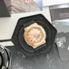 شاهد GM2100 Automatic Quartz Movement Sways حزام المطاط على الطراز متعدد الألوان مستوردة قطر المرآة الكريستالية المستوردة