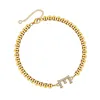 Braccialetti Charm 2022 Fashion Gold Capital Alphabet Clear Cubic Zirconia Bracciale per il compleanno delle donne.