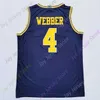 Mitch 2020 Новый NCAA Michigan Wolverines Jerseys 4 Webber College College Jersey Jerse