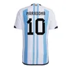 2022 2023 Аргентина футбольные майки фанаты игрока версии 22 23 Di Maria dybala lo Celso Maradona de Paul футбольная рубашка для футбольной рубашки мужчины детские детские комплект