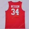 Mitch 2020 NY NCAA Ohio State Buckeyes Jerseys 34 Kaleb Wesson College Basketball Jersey Red Size Youth Adult Brodery