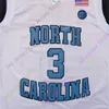 Mitch 2020 New NCAA College North Carolina Jerseys 3 Andrew Platek Basketball Jersey Blanc Taille Jeunes Adultes Tous Cousus
