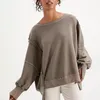 Felpe con cappuccio da donna Felpe Oversize 100% cotone Patchwork a maniche lunghe Lato aperto Streetwear Pullover Harajuku Abiti autunnali per 220924