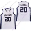 Mitch 2020 New NCAA Utah Utes Jerseys 20 Carroll College Basketball Jersey Weiß Größe Jugend Erwachsene Alle genäht