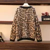 Camisolas femininas de leopardo maconha chope cardigan suéter para mulheres 2022 Autumn Winter-deco