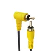 Cabos de áudio Golden banhado a 90 graus Angulado RCA Male para RCA-Male Plug Plug Av Audio Conector Cabo 1,5m/1pcs