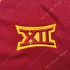 Mitch 2020 Yeni NCAA Iowa State Cyclones Formaları 15 Davis Koleji Basketbol Forması Kırmızı Boyut Yetişkin Tüm Dikiş