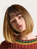 Bob Wig Human Hair Density Black Short Bobs 레이스 전면 가발 사전 끈 10 인치