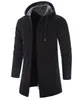 Hommes chandails hommes automne hiver cachemire Cardigan Chenille tissu pull extérieur tricot Zip à capuche épais veste ample