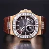 Luxury Watches for Mens Mechanical Custom Diamond Set with Moissanite Diamonds Swiss Brand Geneva Wristatches Om46