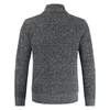 Herentruien herfst winterjack lagen solide slank fit dik fleece casual stand kraag zip 220923