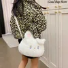 Ryggsäckar Autumn Winter Bags Children Plush Axel Purse Rabbit Handväskor Kids Coin Princess Mini Handväska söta djur plånböcker väska 220924