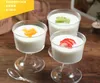 Feestbenodigdheden Duidelijke transparante dessert Pudding Bowl Ice Cream Cup voor verjaardagsfeestje vakantiediner wegwerp servies SN4701