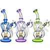 9,5 Zoll Glaswasser Bongs Shisa Kopfy Dab Rig Bong Wabe Perc Toro Recycler Rohre Quarz Banger Öl Rigs Wasserleitungen Raucherzubehör