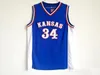 NCAA College Kansas Jay 34 Пол Пирс баскетбольные майки сшит вышивка майки для мужчин S-xxl
