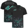 Traje de carreras F1, camiseta conjunta de equipo de manga corta de verano, camiseta personalizada de talla grande con cuello redondo y ventilador para coche