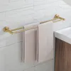 Towel Racks Brushed Gold Bathroom Accessories Toilet Brush Holder Paper Bar Shelf Robe Hook Wall Mounted Soap Dish Ring 220924