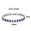 5mm Bling Bagutte Prong Crystal Tennis Bracelet for Women Ladies White Gold Plated Red Blue White Black Green Cubic Zirconia Wrist Jewelry Gifts Bijoux Wholesale