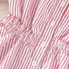 Blouses Femmes Chemises chemisiers à rayures femmes en mousseline de soie à manches longues hauts mode chemises coréennes femme blouse printemps automne princesse vêtements Vneck 220923