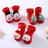 Cartoon baby sok winter warme jongens meisjes niet-slip sokken zachte pasgeboren baby peuter kerstfeest sok