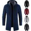 Hommes chandails hommes automne hiver cachemire Cardigan Chenille tissu pull extérieur tricot Zip à capuche épais veste ample