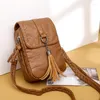 Wallets High Quality Ladies Soft Leather Mobile Phone Bag Messenger Simple And Versatile Multi-layer Coin Purse For Women