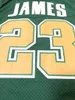 Basketball #St Vincent Mary High School Irish Jersey All Stitched White Green Yellow Jerseys Size S-XXL