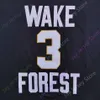 Mitch 2020 Nuovo NCAA Wake Forest Demon Deacons Maglie 3 Chris Paul College Maglia da basket Taglia nera Giovani adulti