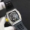 Superclone Watches armbandsur designer lyxiga herrmekanik tittar på Richa Milles Men's Watch hela automatisk mekanisk rörelse 40x50x16mm
