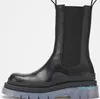 2022 Boot Platform Shoes Leather Martin Fashion Non Slip Colored Rubber Battle Women For Men Designer Size 34-44