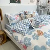 Bedding sets Girls Bedding Sets With Bed Linen Duvet Cover Flat Sheet Pillowcase Polyester Spring Summer King Single Full Size Set 220924