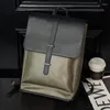 حقيبة الظهر 2022 Fashion Men Leather School Bag Bagroof Travel Casual Book Laptop Computer أكياس الكمبيوتر