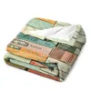 Filtar 2022 MDFLT Spring Summer Autumn Flannel Filt Bookworm Throw Bedding kast