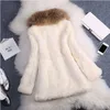 Women s Fur Faux Full Pelt Rabbit Coat With Raccoon Collar Whole Skin Jacket Wholesale Low Discount Sale Overcoat SR29 220926