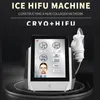 Équipement de beauté de refroidissement par ultrasons portable Cryo Ice HIFU Élimination des rides Rajeunissement de la peau Dissolution des graisses Corps Minceur Lifting du visage Machine de traitement anti-âge