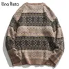 Maglioni da uomo Una Reta Geometry Autunno Inverno Hip Hop Uomo Streetwear Stampa Pullover Top Coppia Harajuku 220923