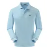 Polos para hombres Alta calidad Primavera Otoño 100% Algodón Bordado Camisas casuales Camisa de manga larga Llegada Tops Tee 220924