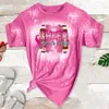 Kvinnors T -skjortor Kvinnor Casual Summer Tops Breast Cancer Awareness October We Wear Pink Crew Neck Printed For Women Tall