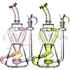 10 pouces Pipes à eau de recyclage GiliGlass Dab Rig Hookha Glass Bongs plates-formes pétrolières Filtre lourd épais recyclant la pipe à fumer avec bol et clou de quartz