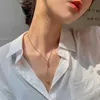 Collier classique avec pampilles en titane et acier pour femmes, bijoux de mode coréenne, fête gothique, chaîne de clavicule Sexy pour filles, 2021